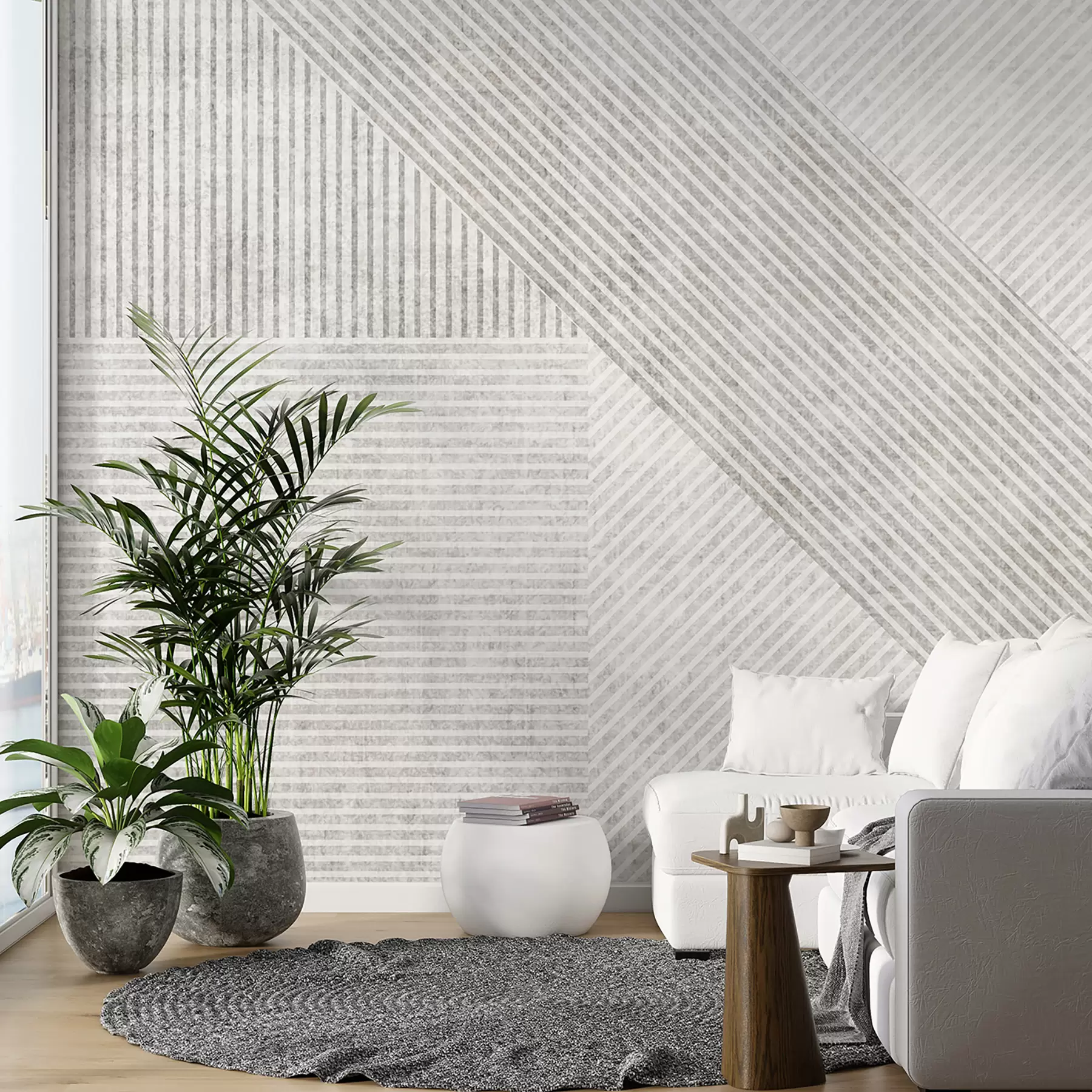 Fotobehang Geometrische vintage lijnen u96331