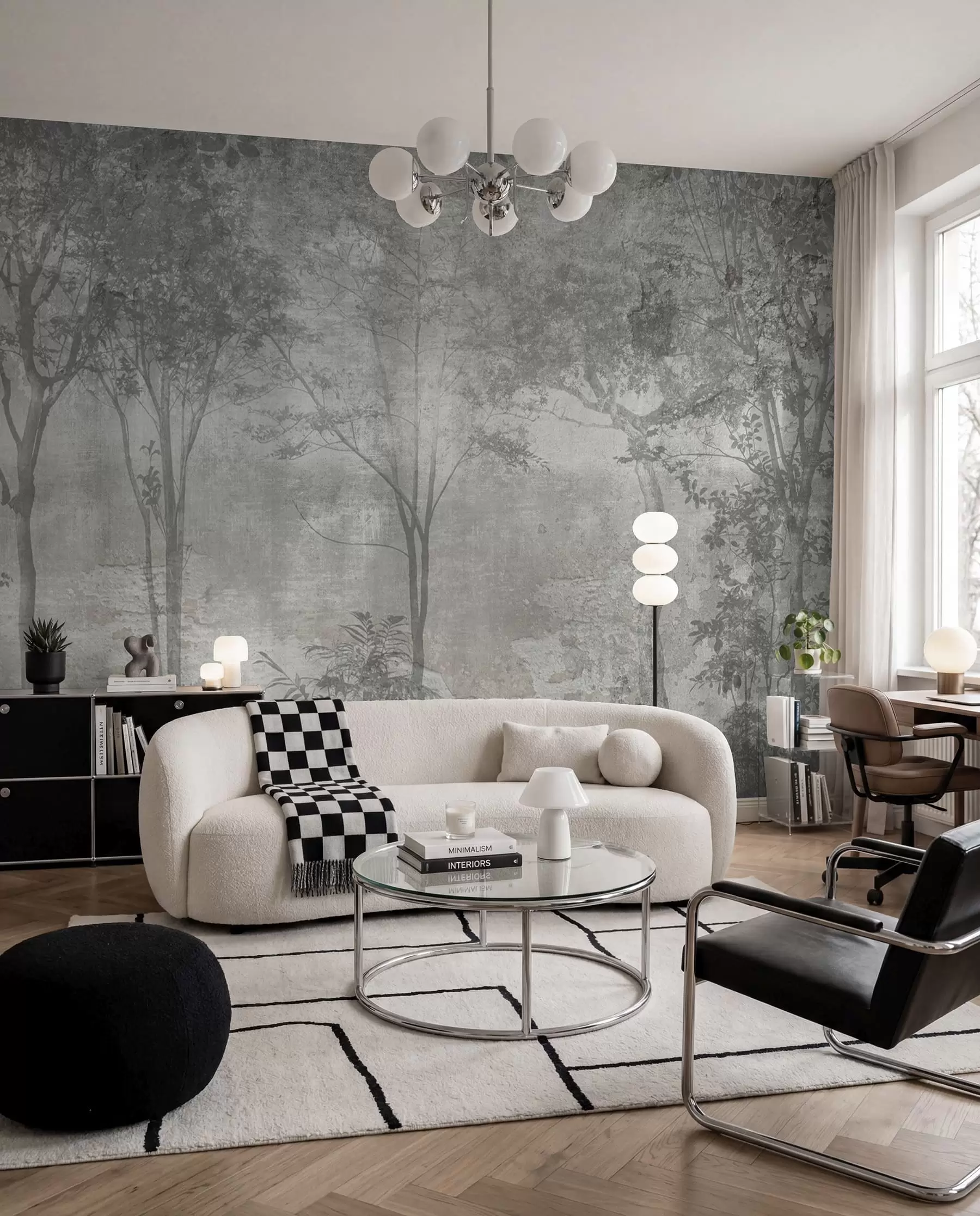 Fotobehang Bos in steentinten u97401