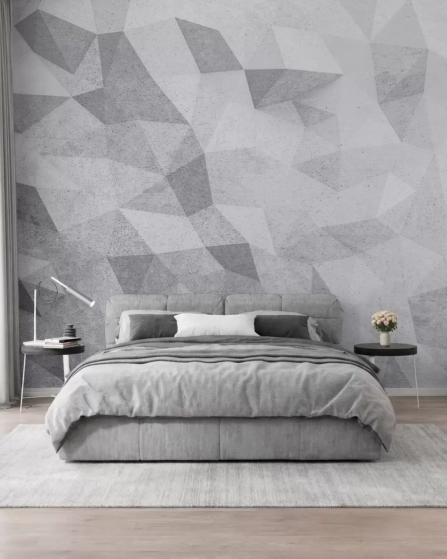 Fotobehang Abstracte 3D polygonen grunge loft u97336