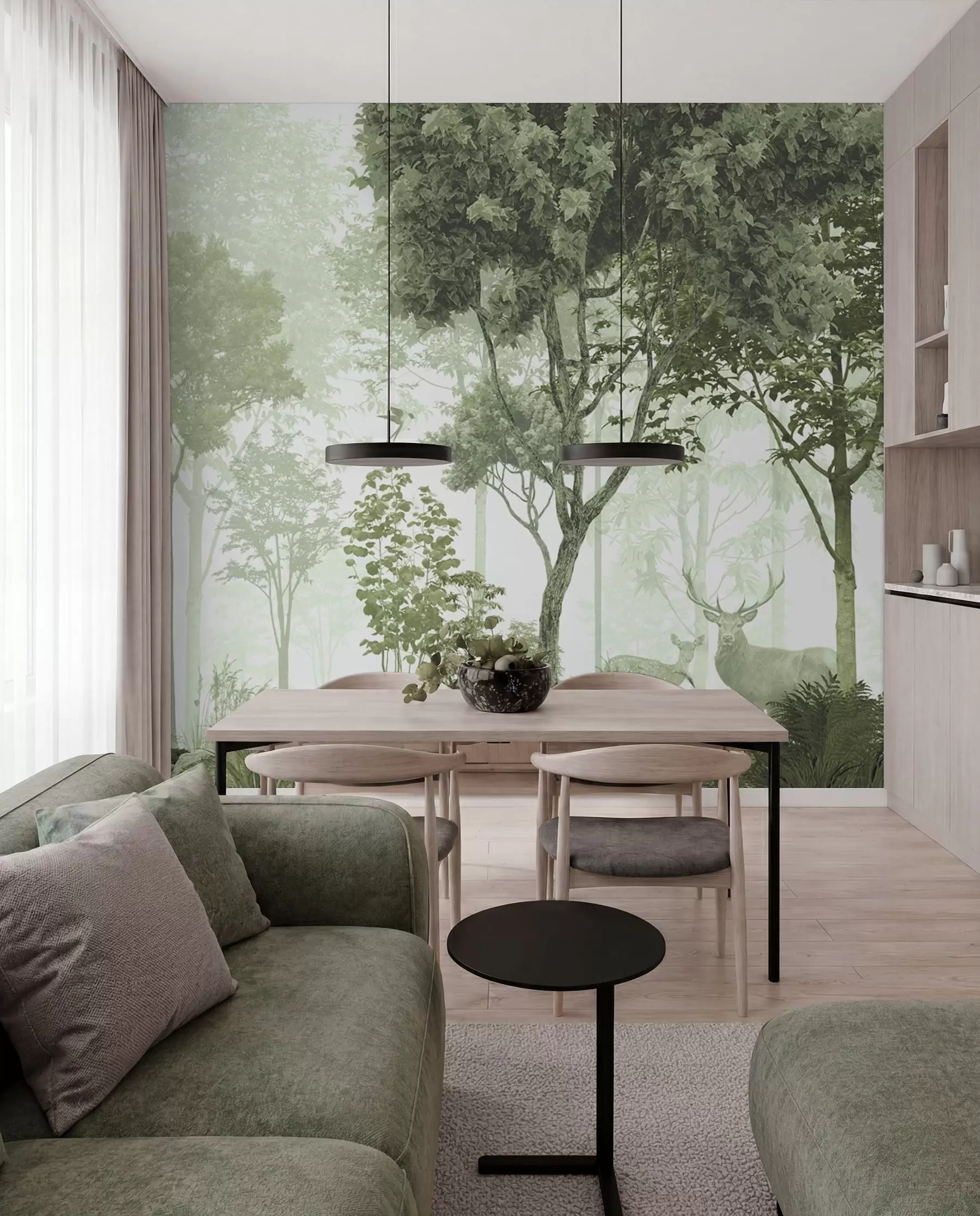 Fotobehang Magisch bos in het groen u72134v2