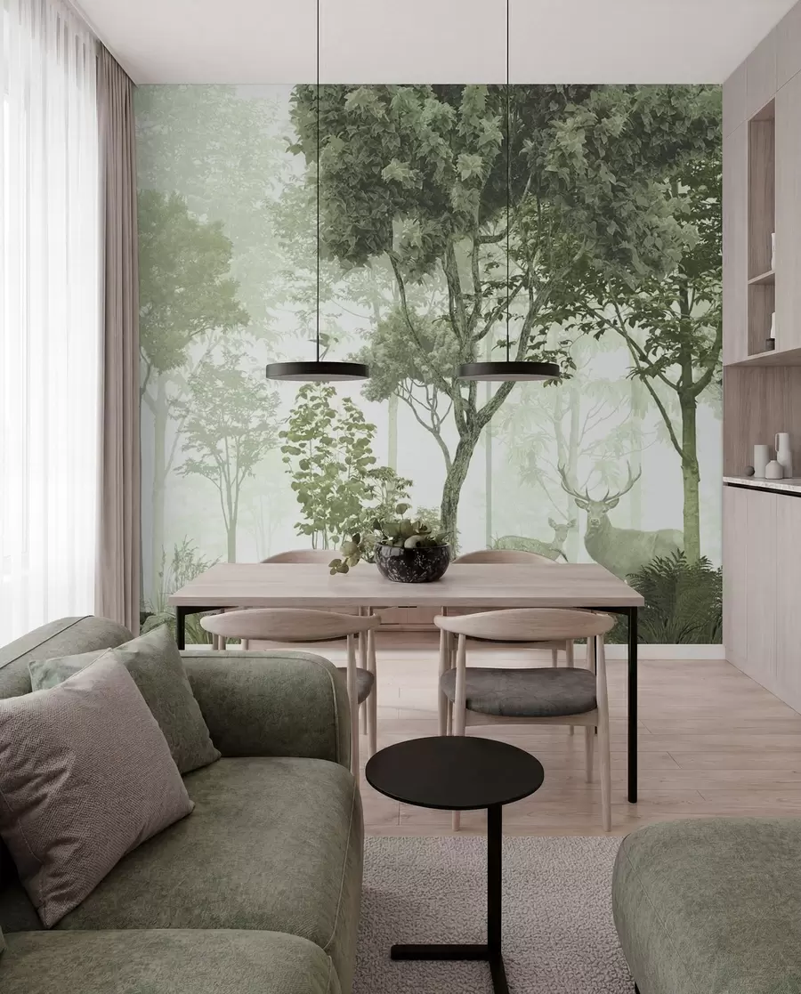 Fotobehang Magisch bos in het groen u72134v2