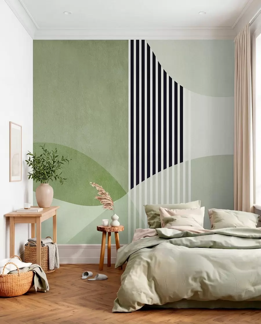 Fotobehang Retrobogen in groen u74075v3