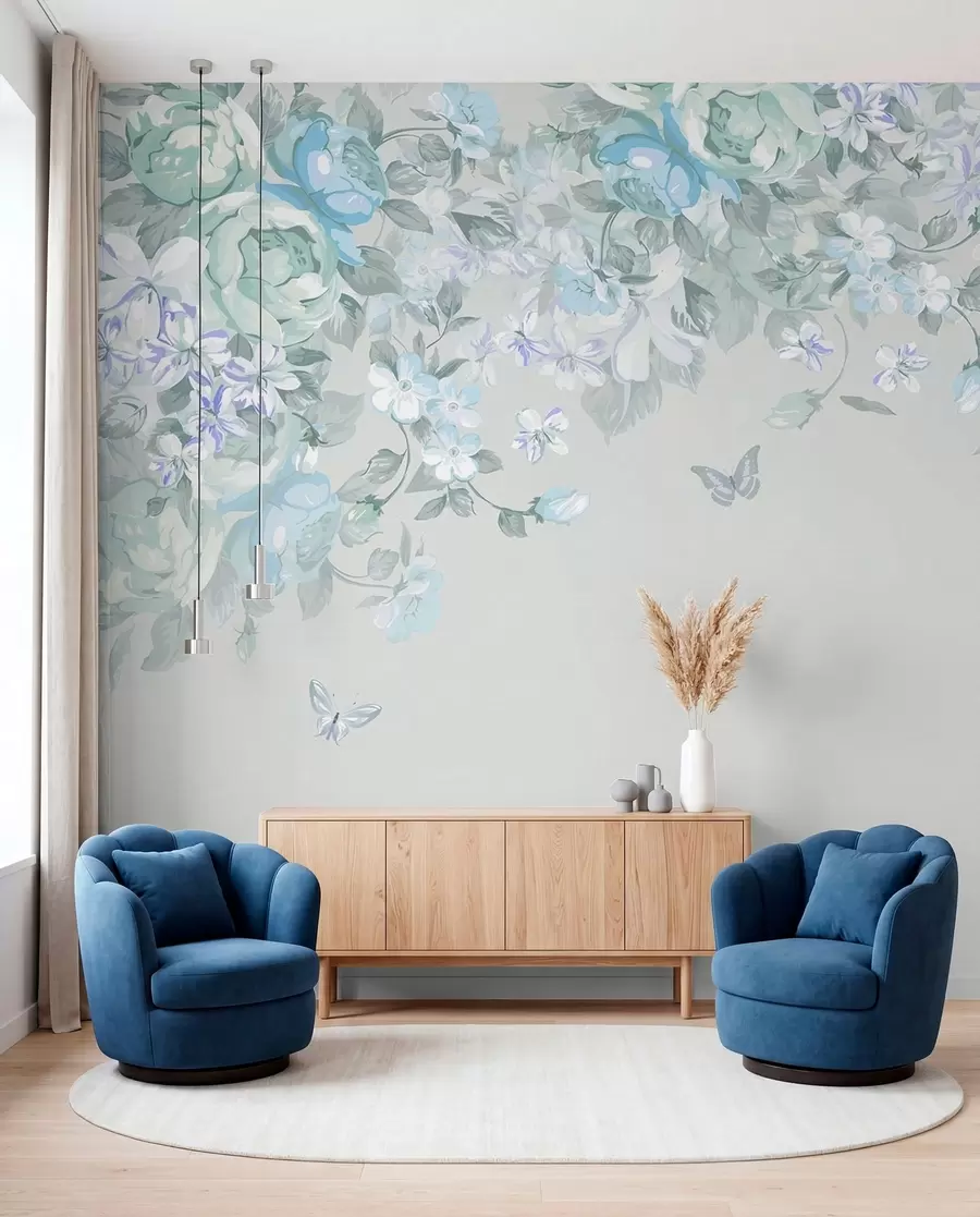 Fotobehang Blauwe tuinboog u94295v1