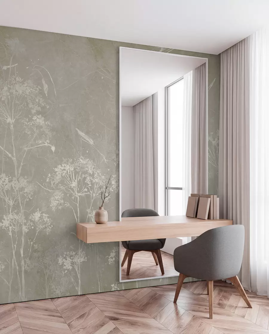 Fotobehang Wilde bloemen in de grunge stijl u96551v2