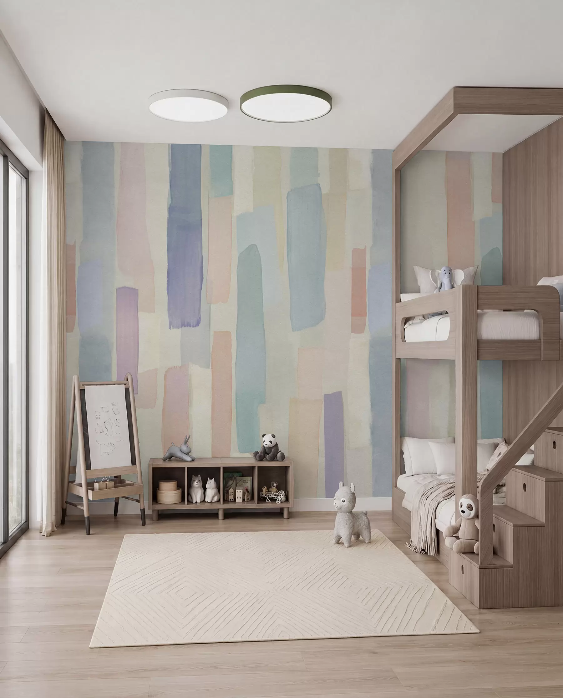 Fotobehang Pastelstrepen in verf u97869