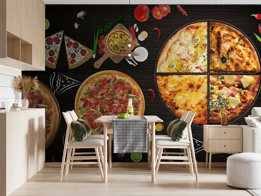 Fotobehang Pizza u97436