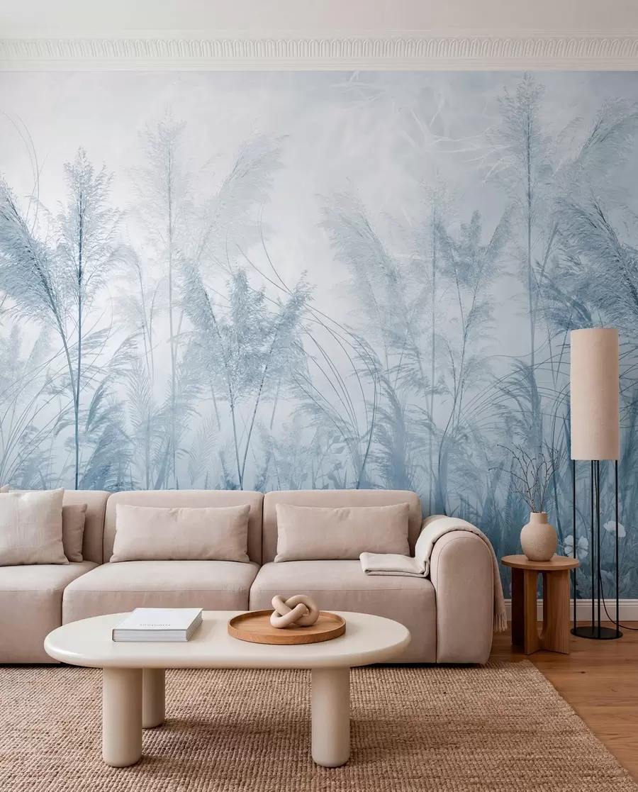 Fotobehang Pastelweide — Blauw u93903v1