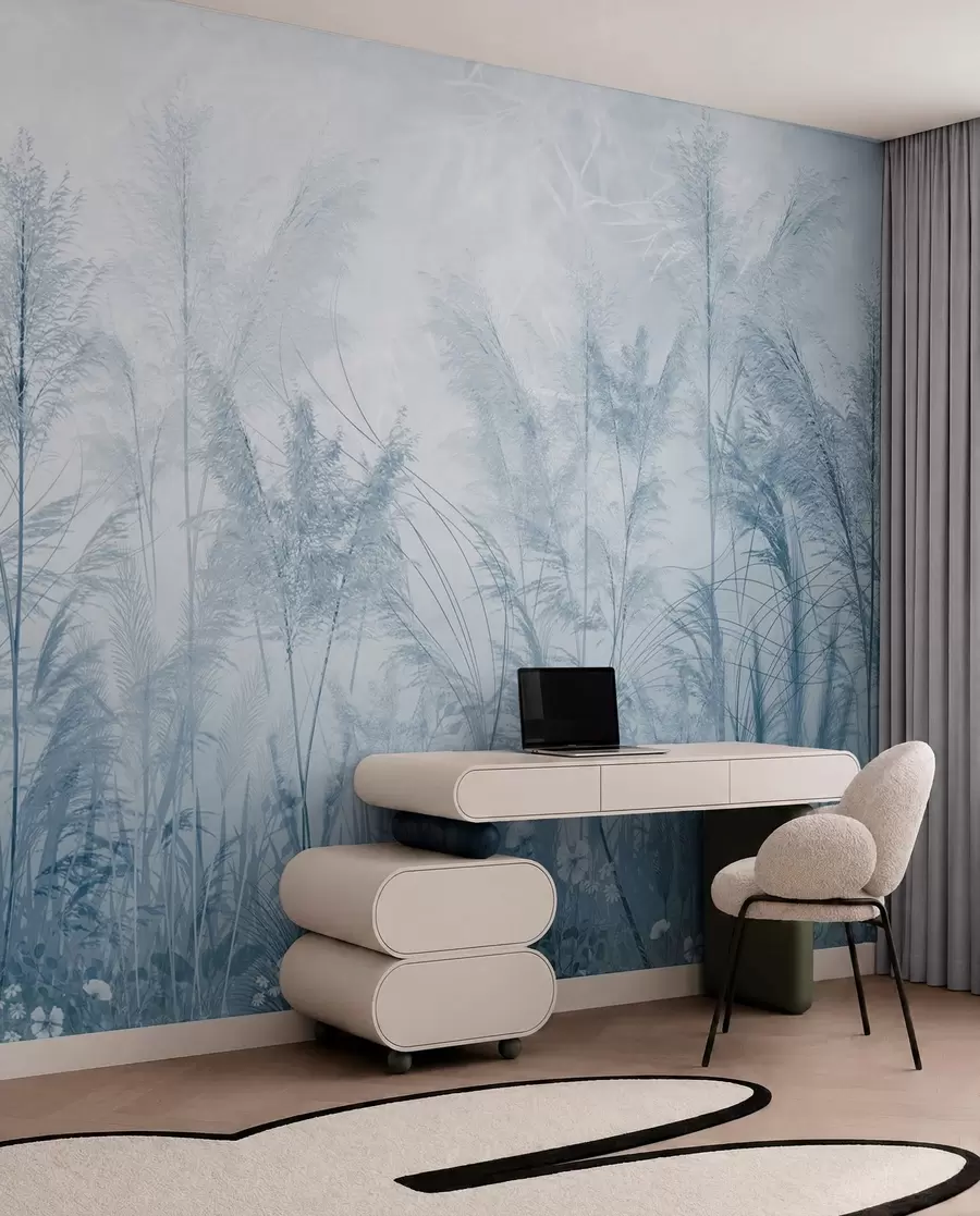 Fotobehang Pastelweide — Blauw u93903v1