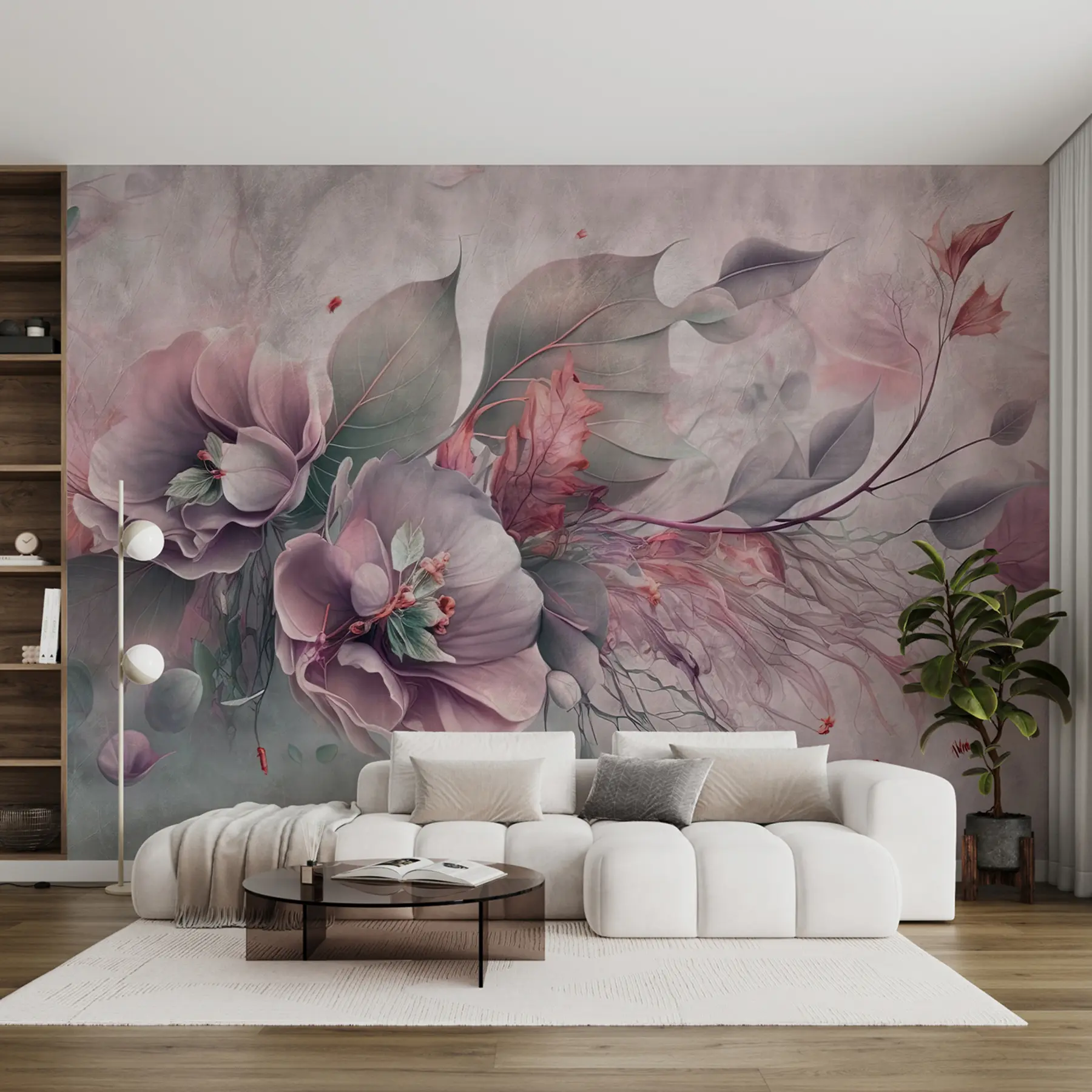 Fotobehang Chimera bloemen in roze kleuren u93930v2