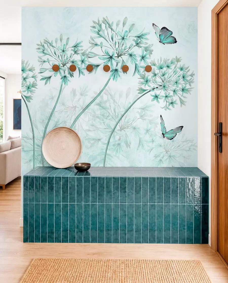 Fotobehang Plant, bloem en blauw in blauwe kleuren u35495v2