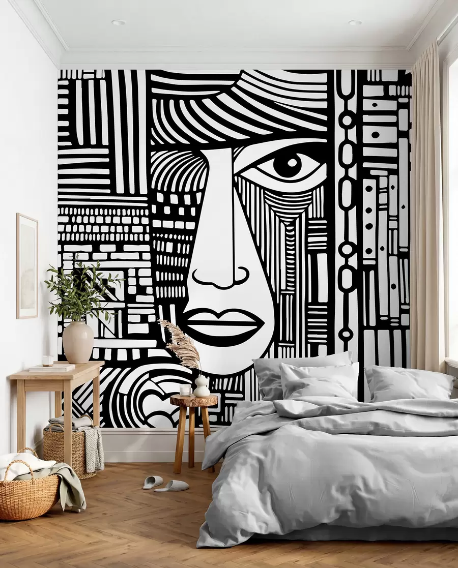 Fotobehang Abstract gezicht u98713