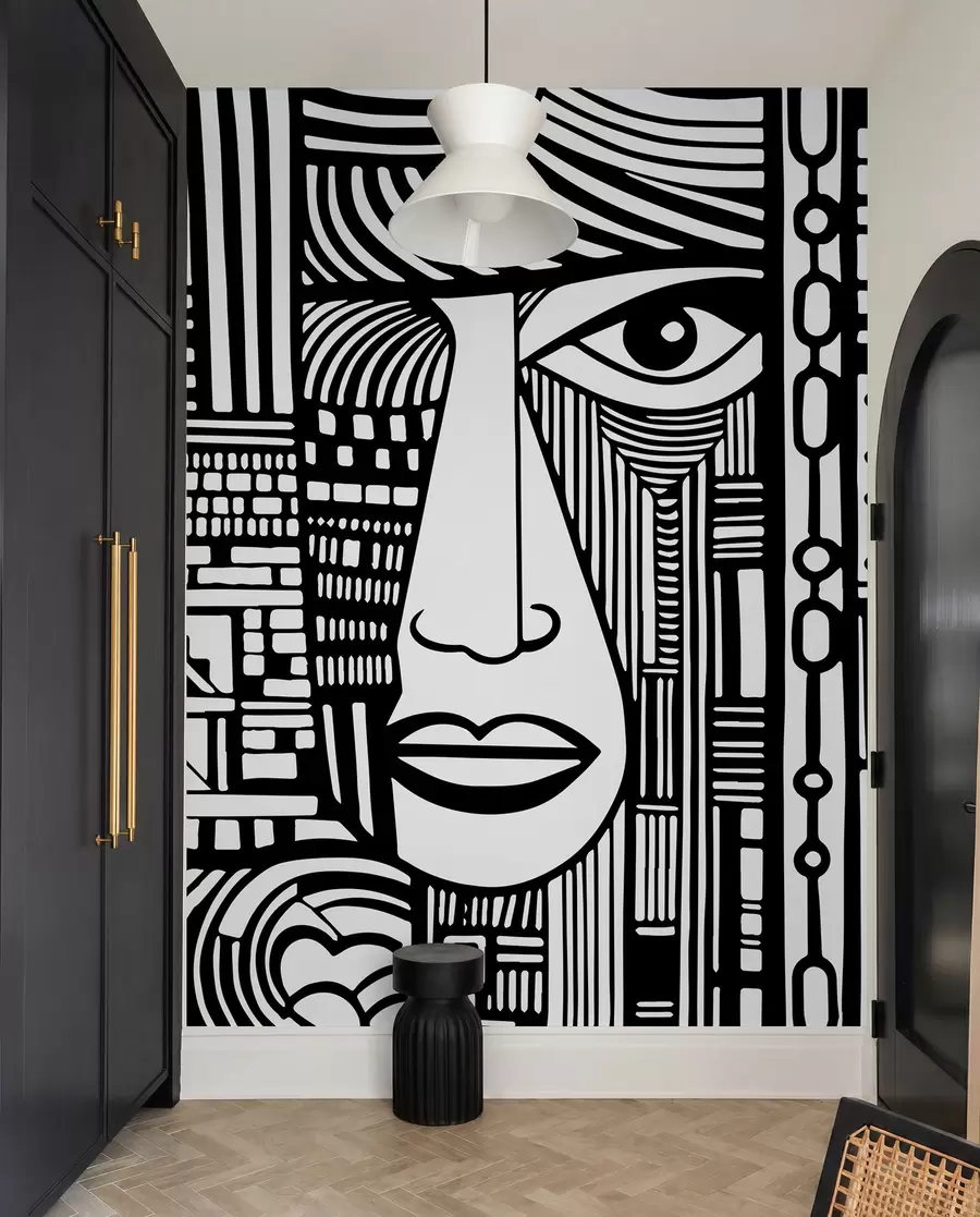 Fotobehang Abstract gezicht u98713