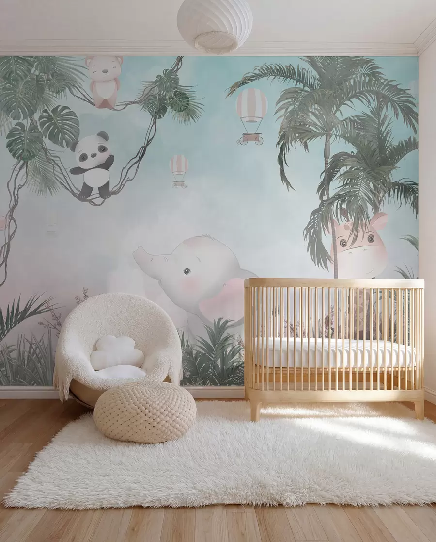 Fotobehang Schattige dieren voor een kinderkamer u98167