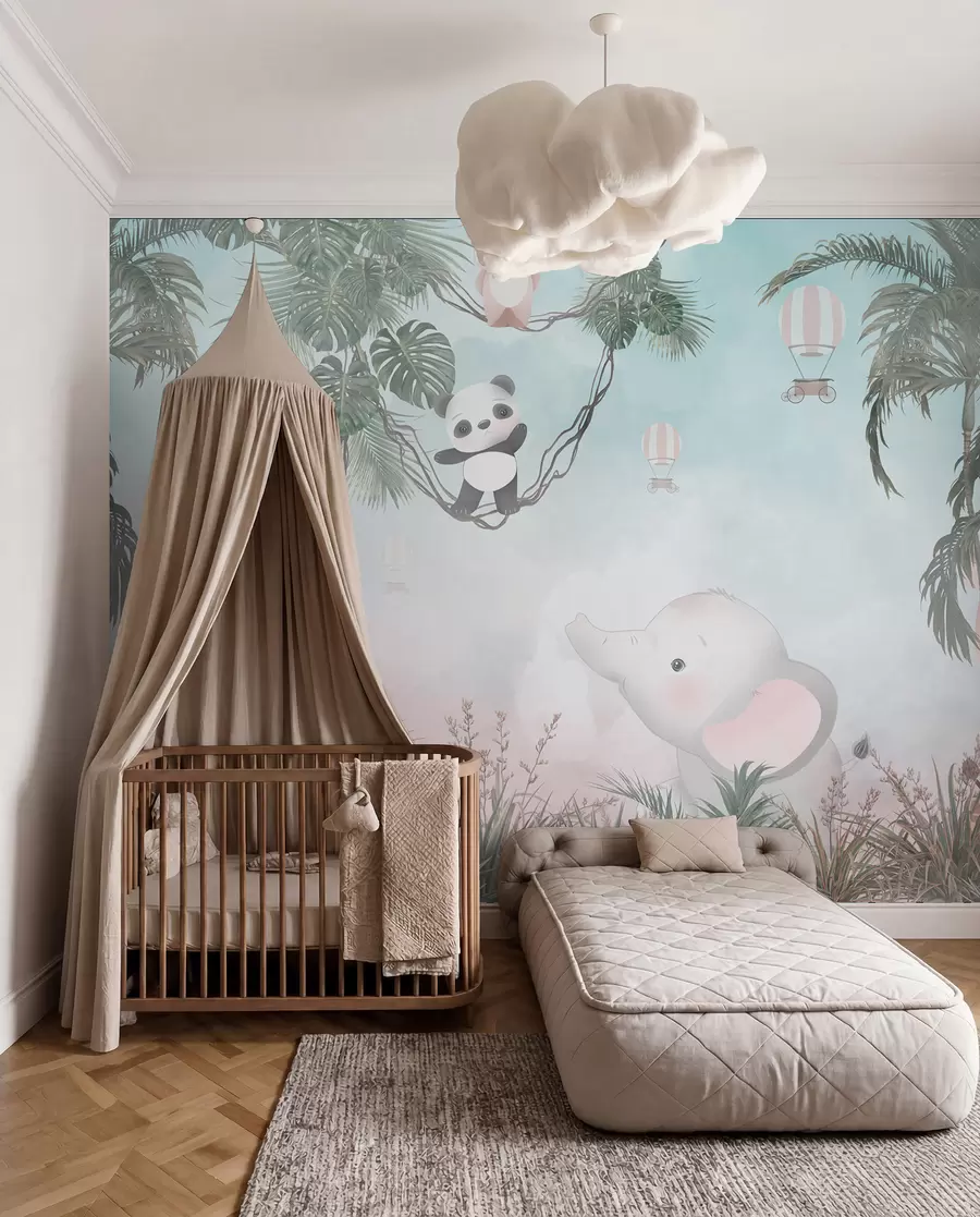 Fotobehang Schattige dieren voor een kinderkamer u98167