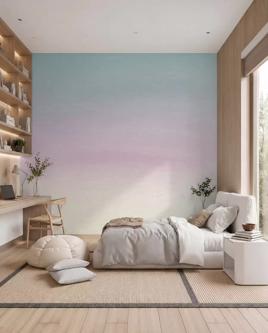 Fotobehang Ombre in roze en blauwe stijl u98238