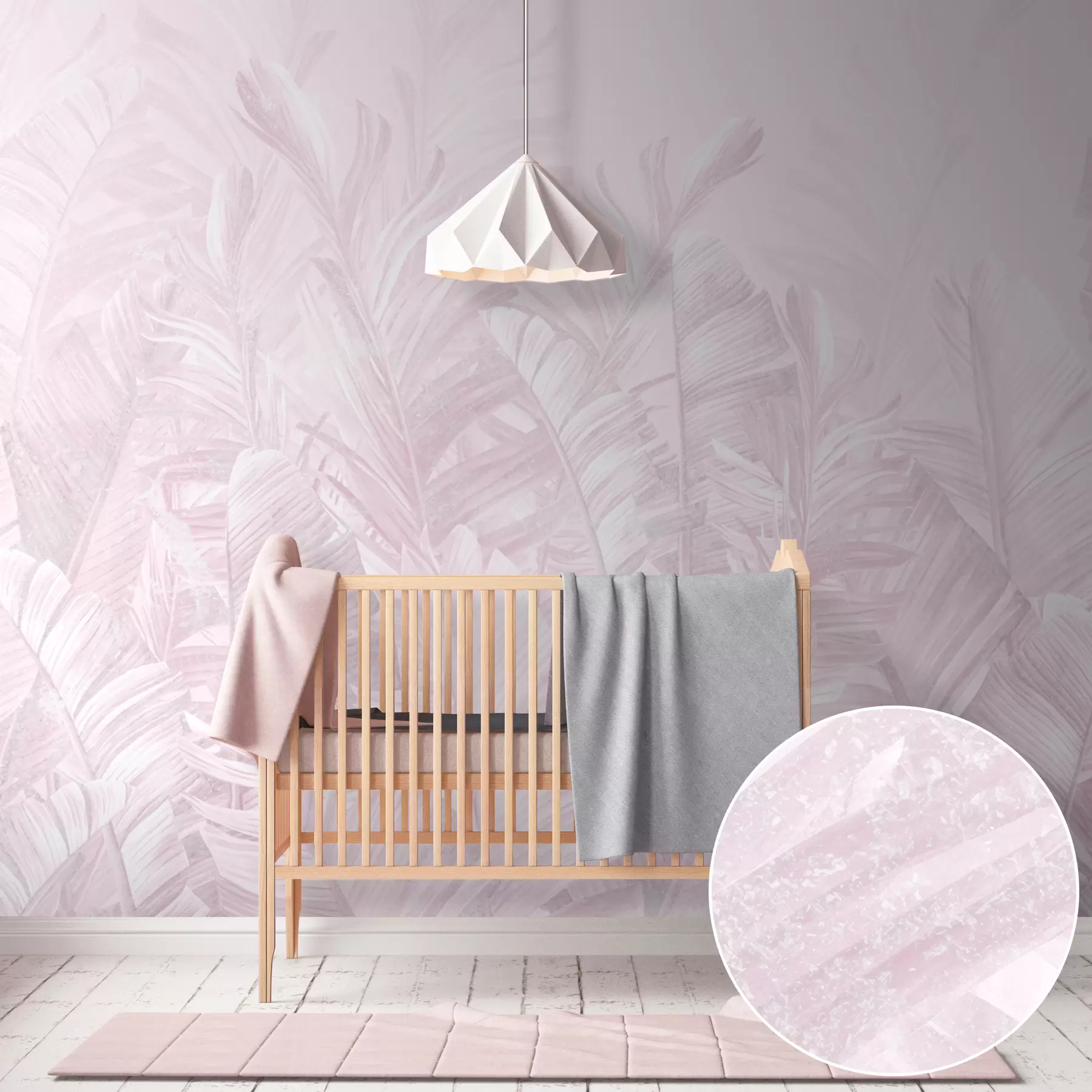 Fotobehang Hippe tropische roze bladeren u98951v1