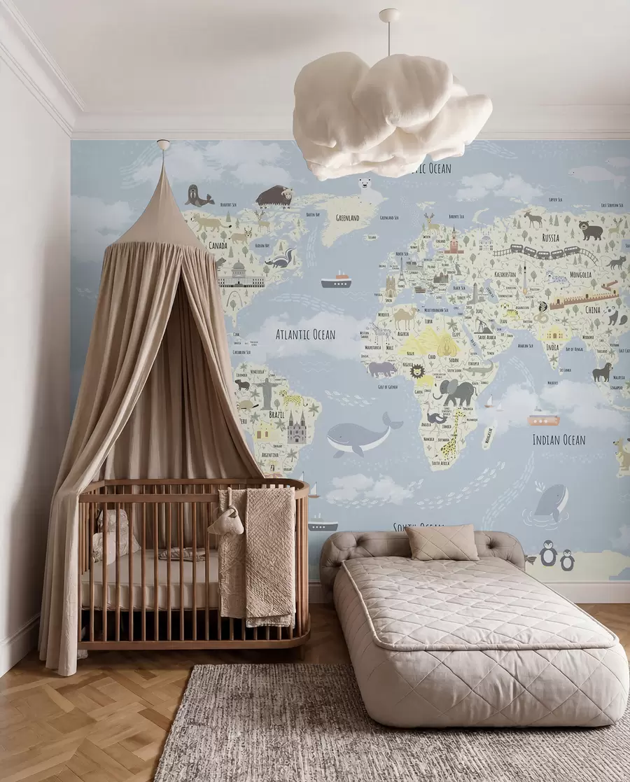 Fotobehang Atlas van kleine wonderen u96587