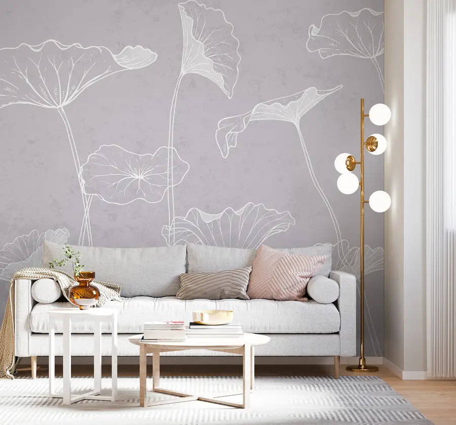 Fotobehang Bloemen in minimalistische stijl u98684