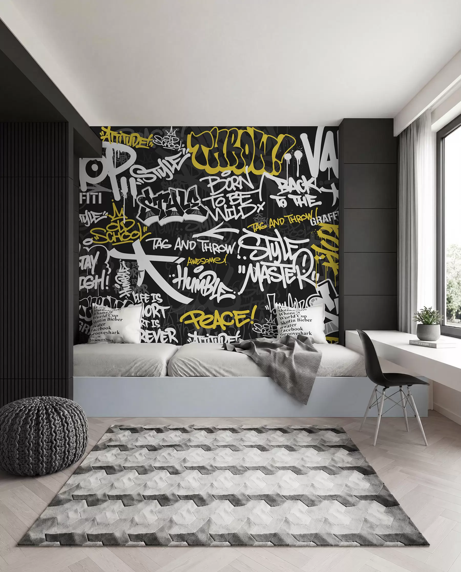 Fotobehang Stedelijk graffitiritme u98895