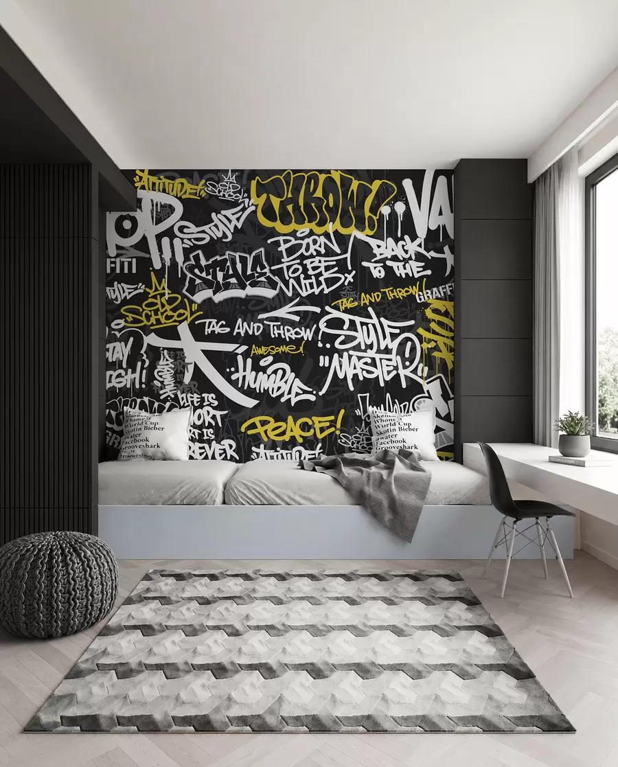 Fotobehang Stedelijk graffitiritme u98895