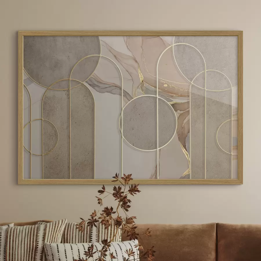 Fotobehang Bogen in fijne lijnen f34773