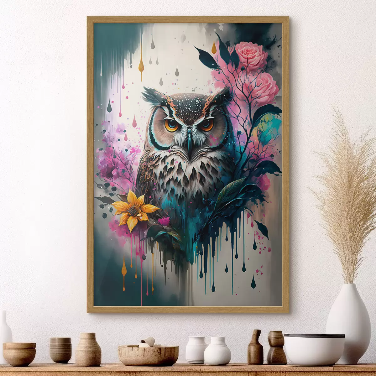 Poster Daguil met bloemen f35348