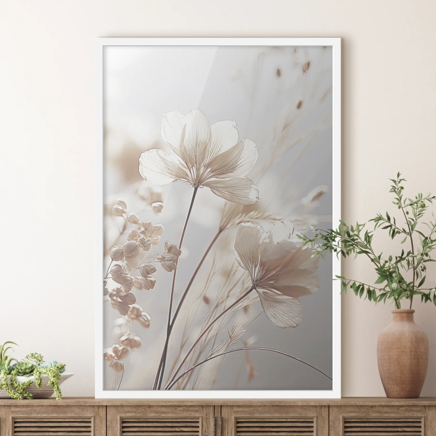 Fotobehang Fijne gedroogde bloemen f35603