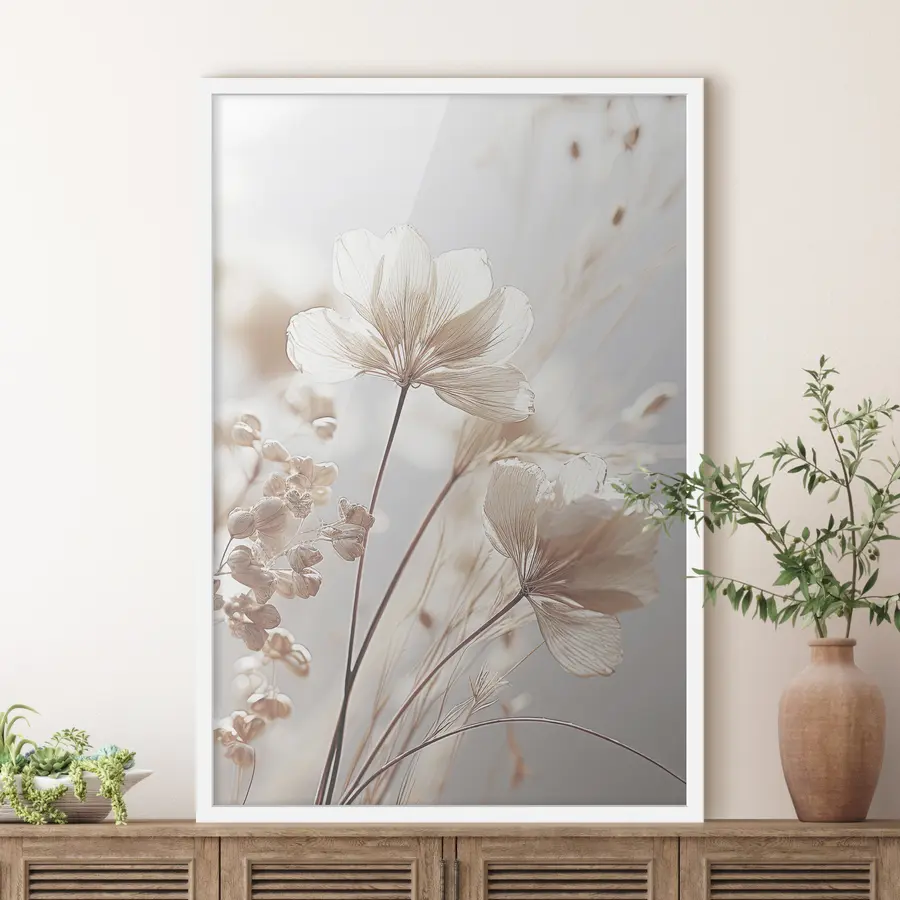Fotobehang Fijne gedroogde bloemen f35603