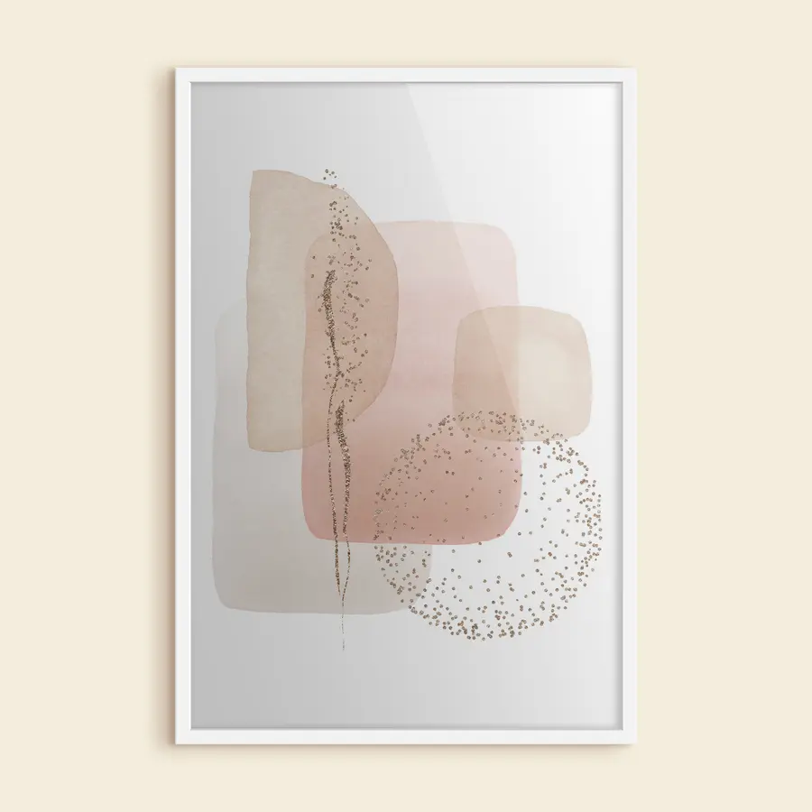 Fotobehang Roze op witte achtergrond in heldere kleuren f35959