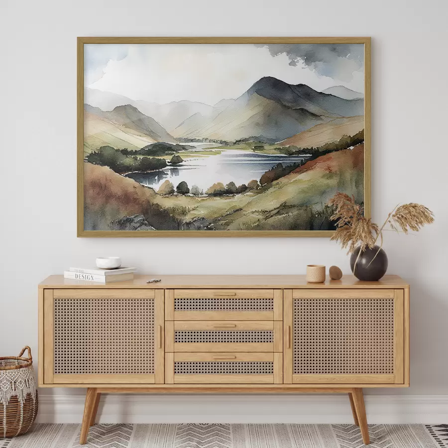 Fotobehang Meer in de bergen f36018