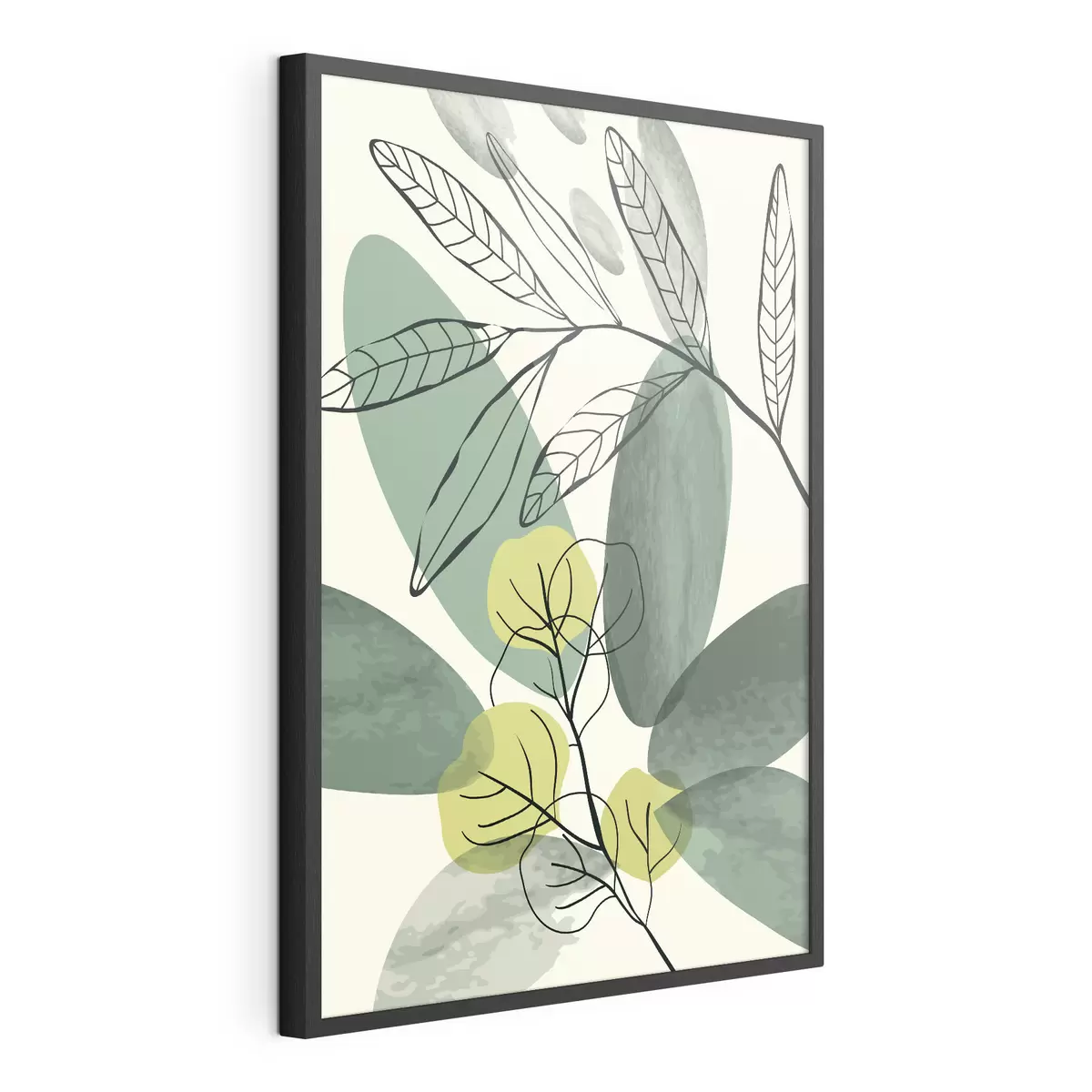 Poster Aquareltekening van boho bladeren f36106
