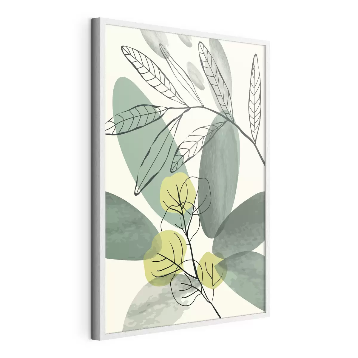 Poster Aquareltekening van boho bladeren f36106