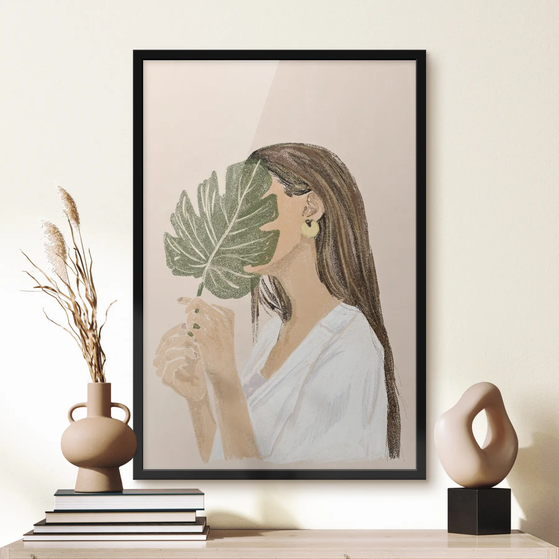  Schilderijen Abstractie vrouwelijk portret in Boho stijl f35800