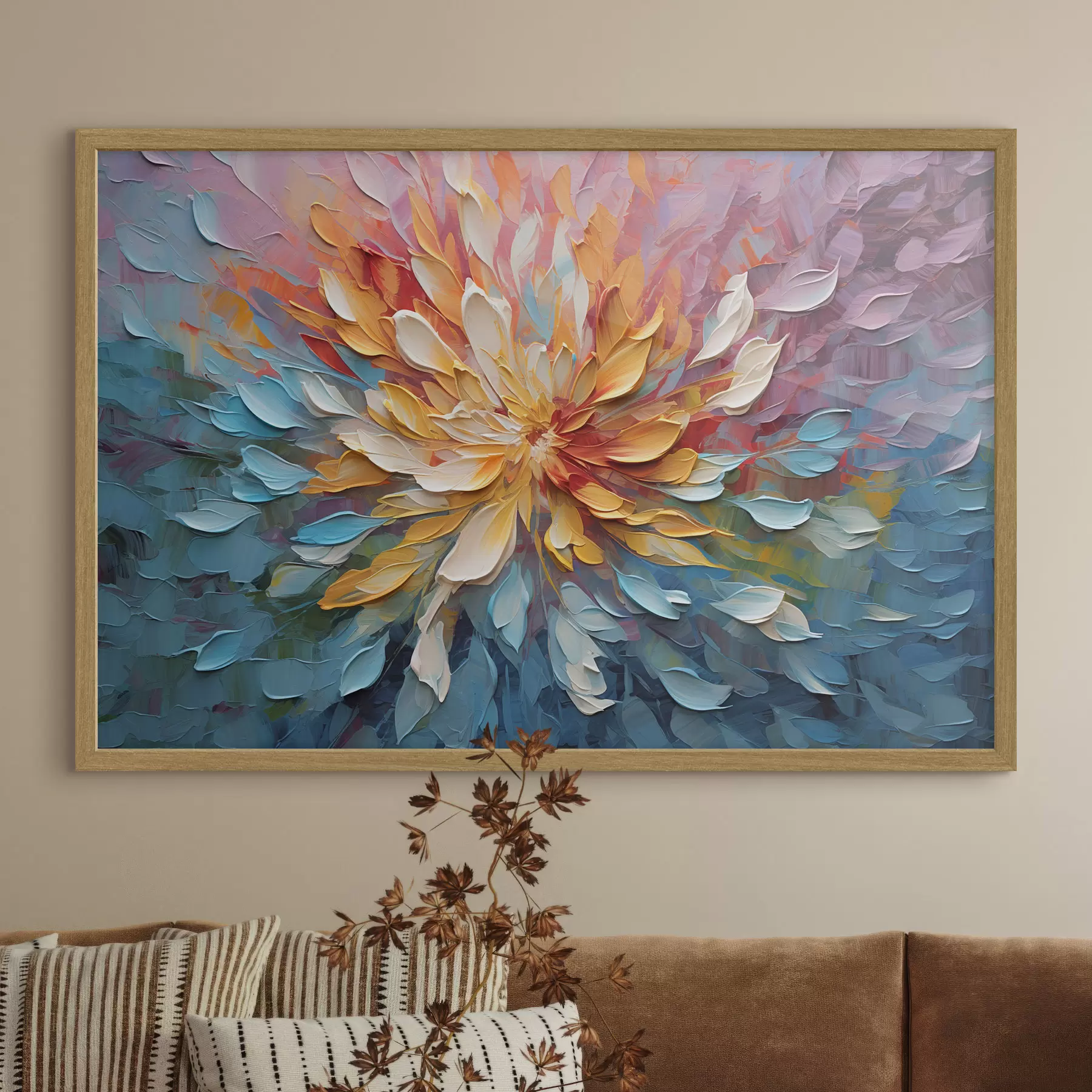 Fotobehang De kleurrijke bloem f34488
