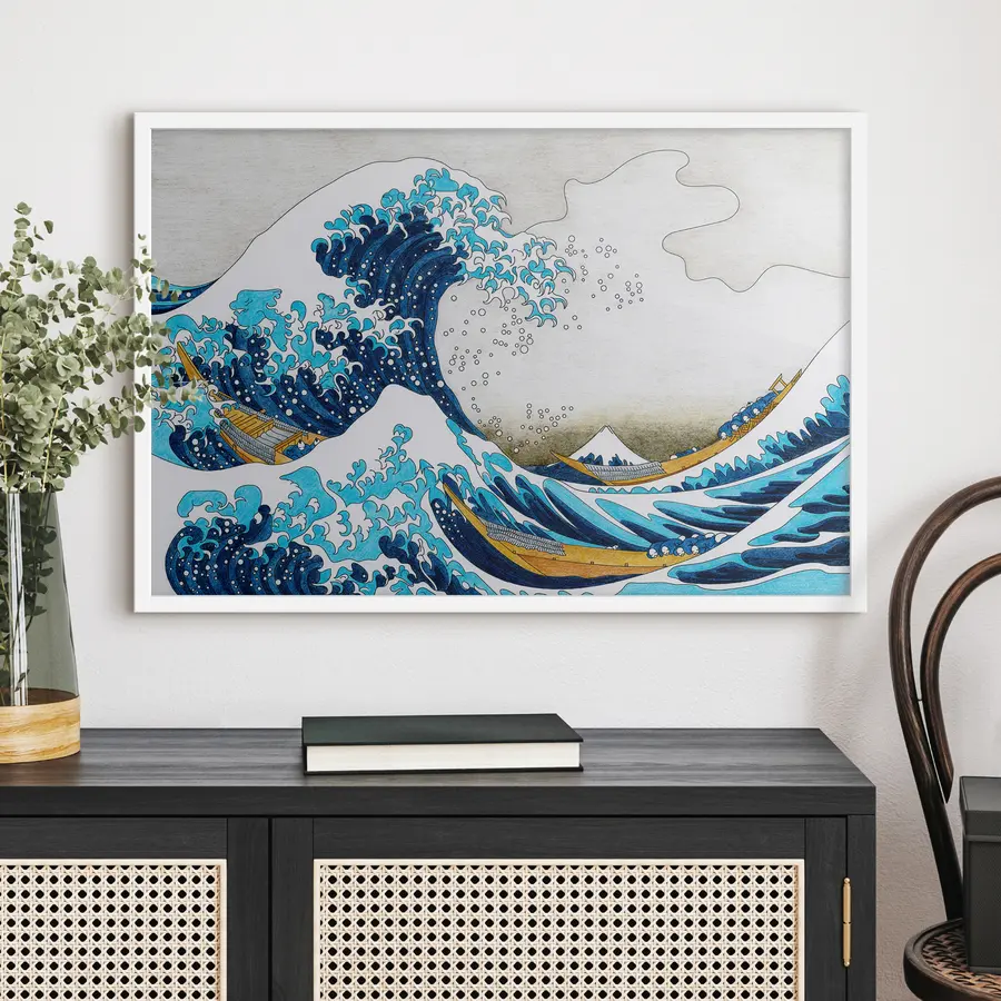 Fotobehang De grote golf van Kanagawa f33597