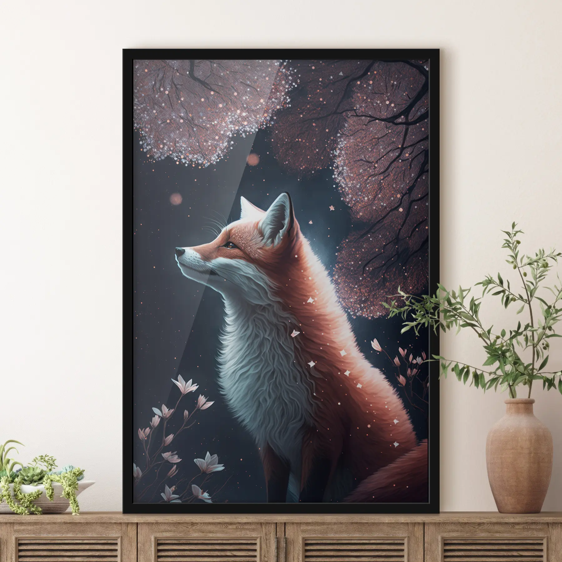 Fotobehang Cantharel met sakura f32548