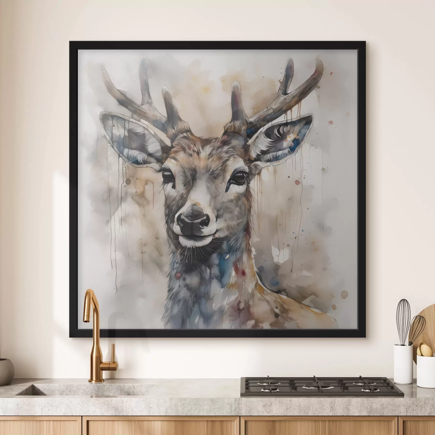  Schilderijen Herten in aquarelstijl f32300