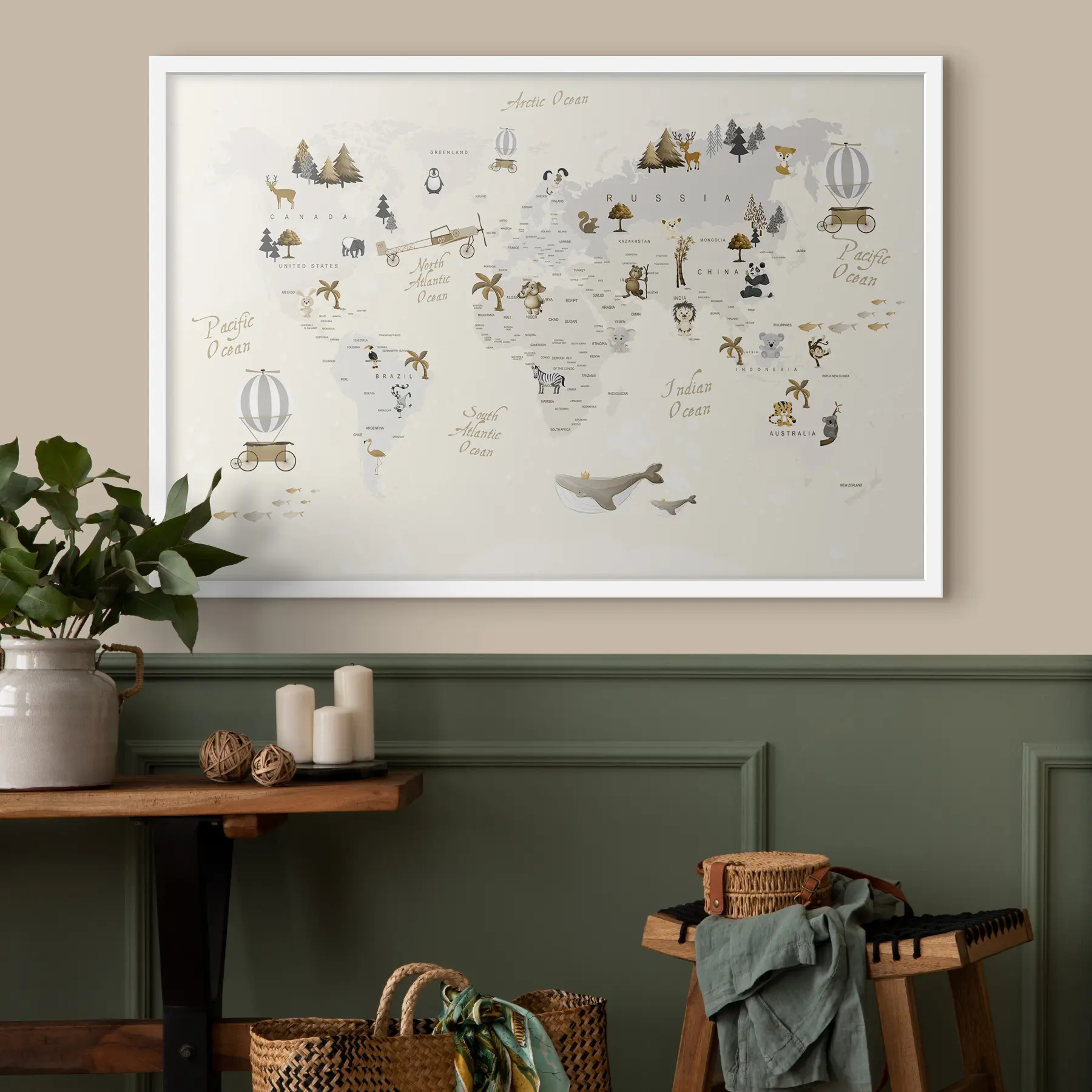 Fotobehang Wereldkaart voor kinderen f31798