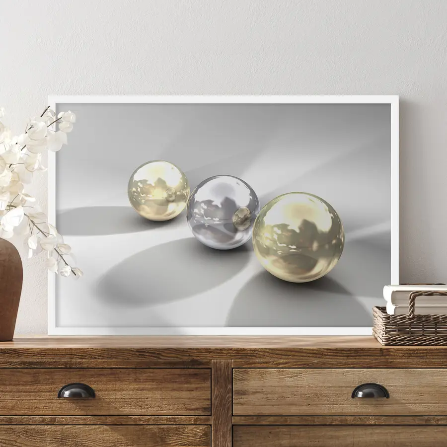 Fotobehang Natuurlijk materiaal barnsteen en zilver f04617