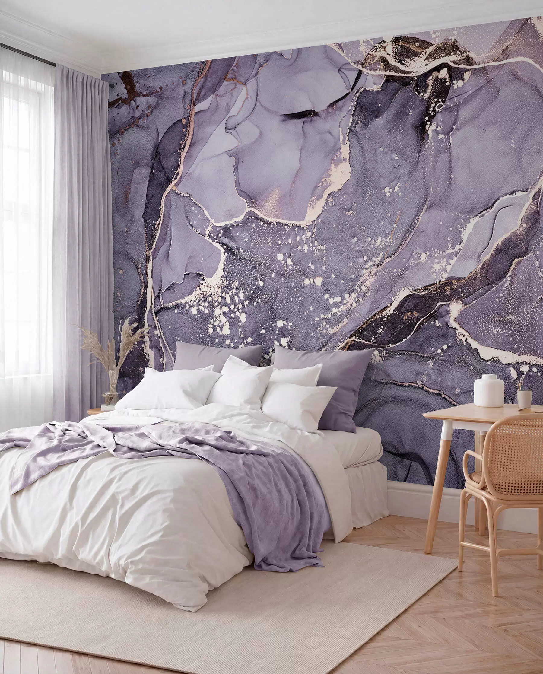 Fotobehang Violet marmer u93578v4
