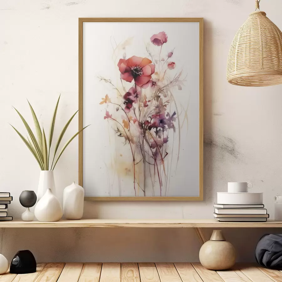 Fotobehang Bloemen in warme kleuren f33648