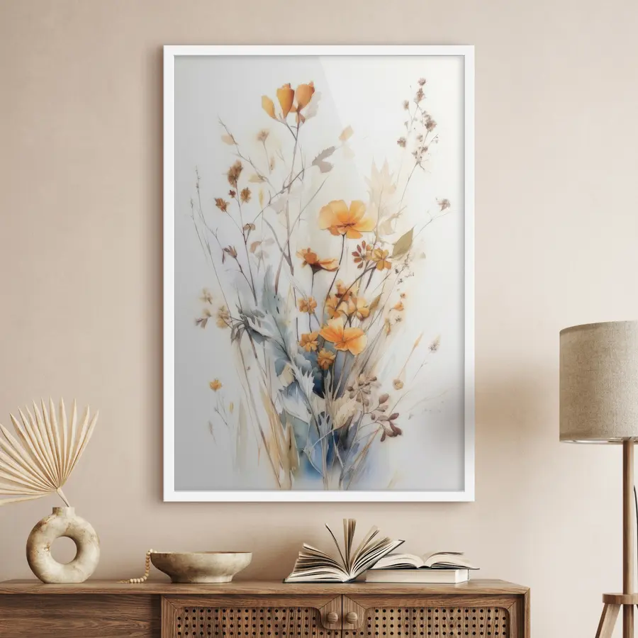 Fotobehang Delicate herfstbloemen f33651