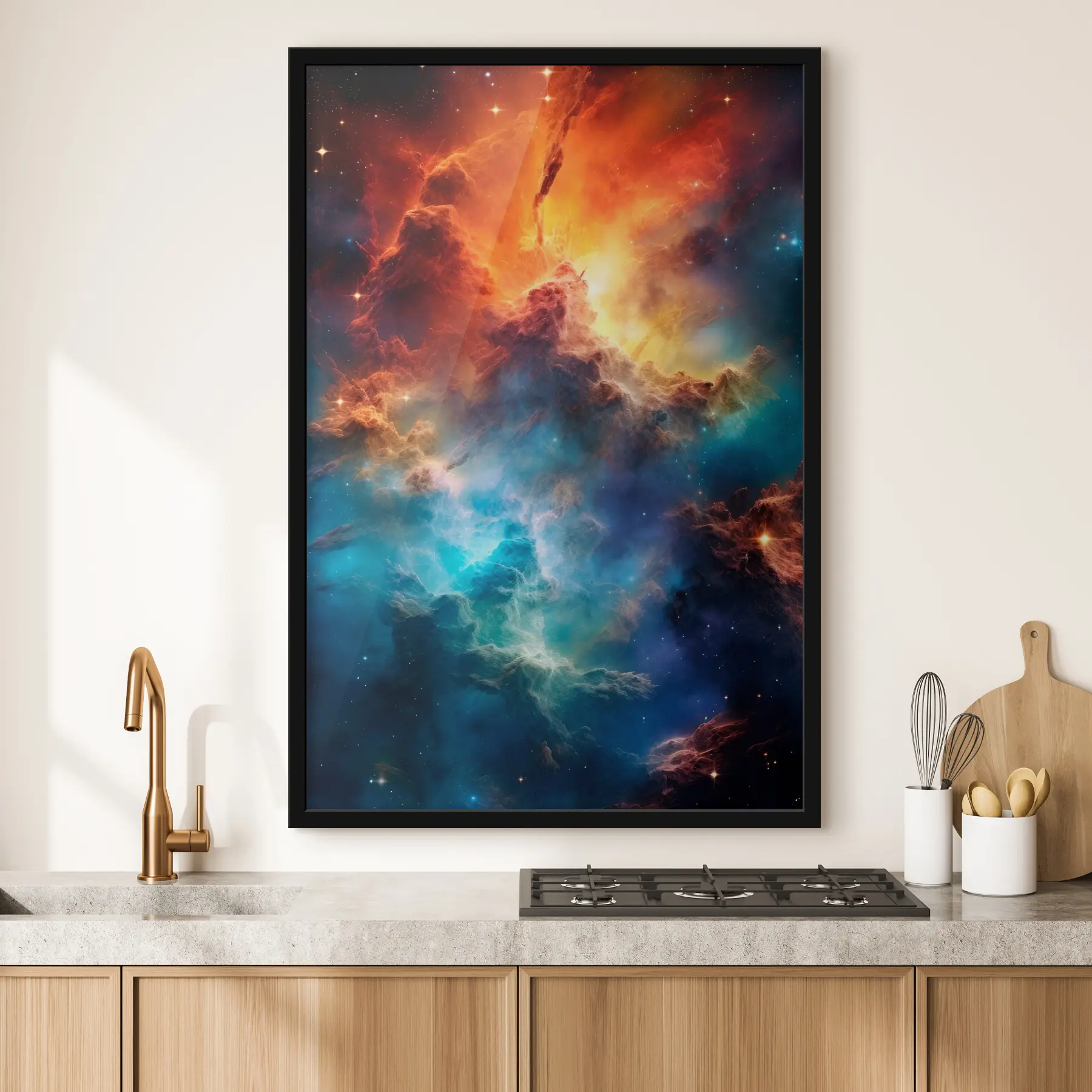 Fotobehang Sterrenhemel en wolkennevels f35365