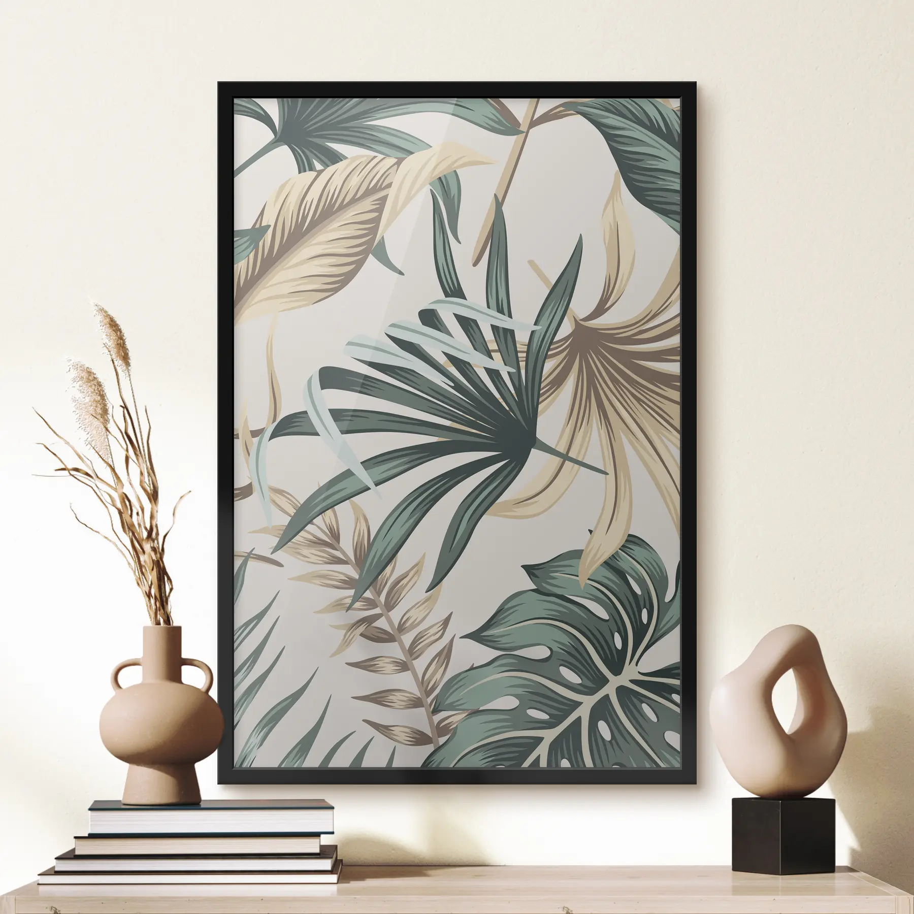 Fotobehang Exotische palmbladeren f35862