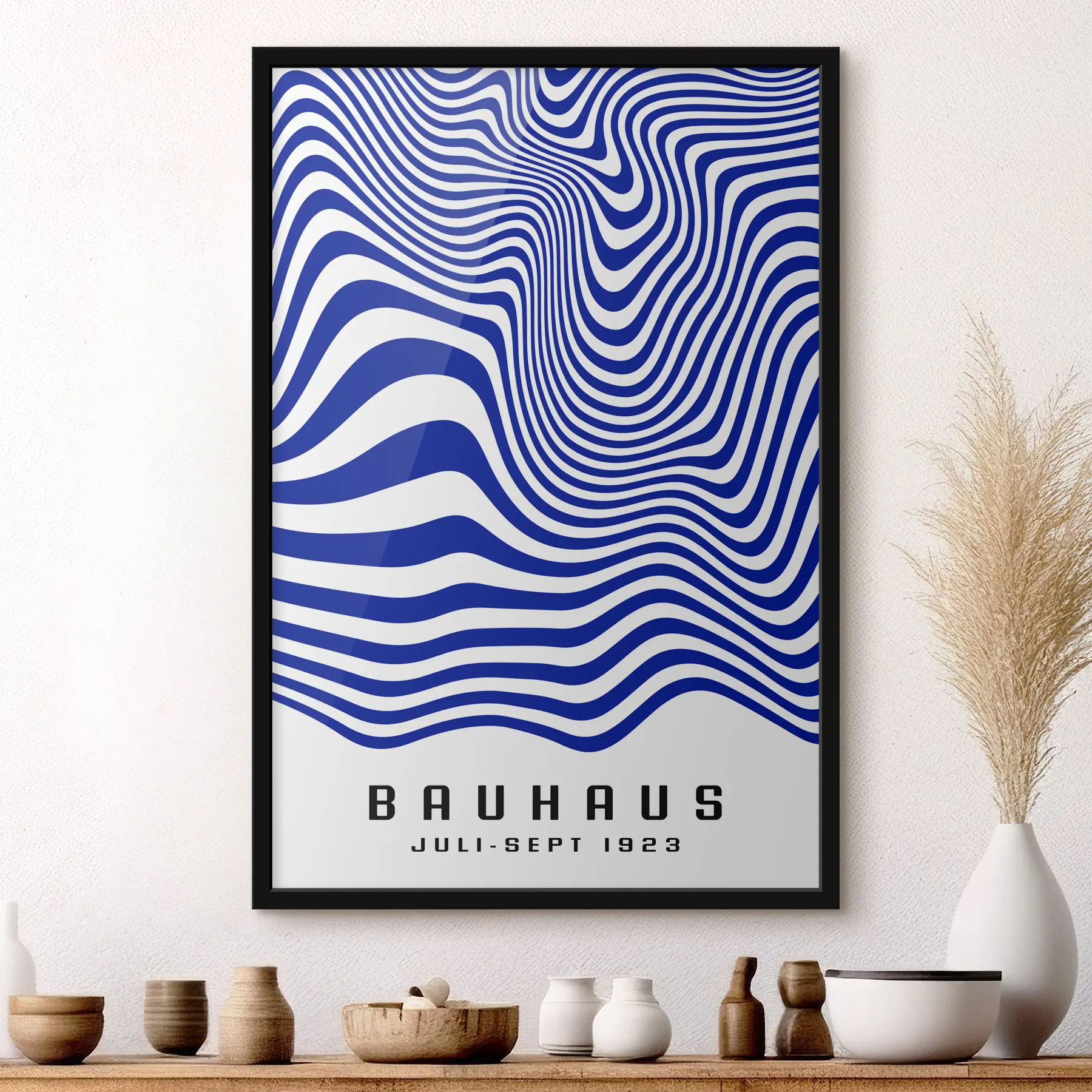 Fotobehang Abstracte Bauhaus-golven f35871