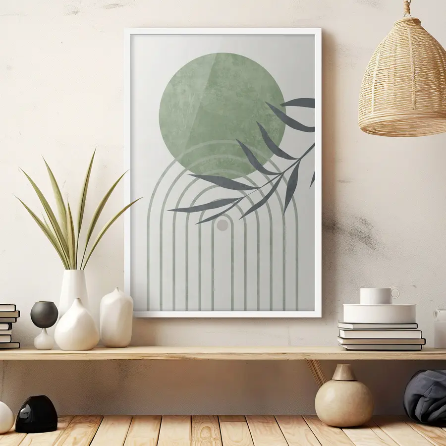 Fotobehang De abstracte geometrie van de booglijn en de cirkel is een moderne trend f36421