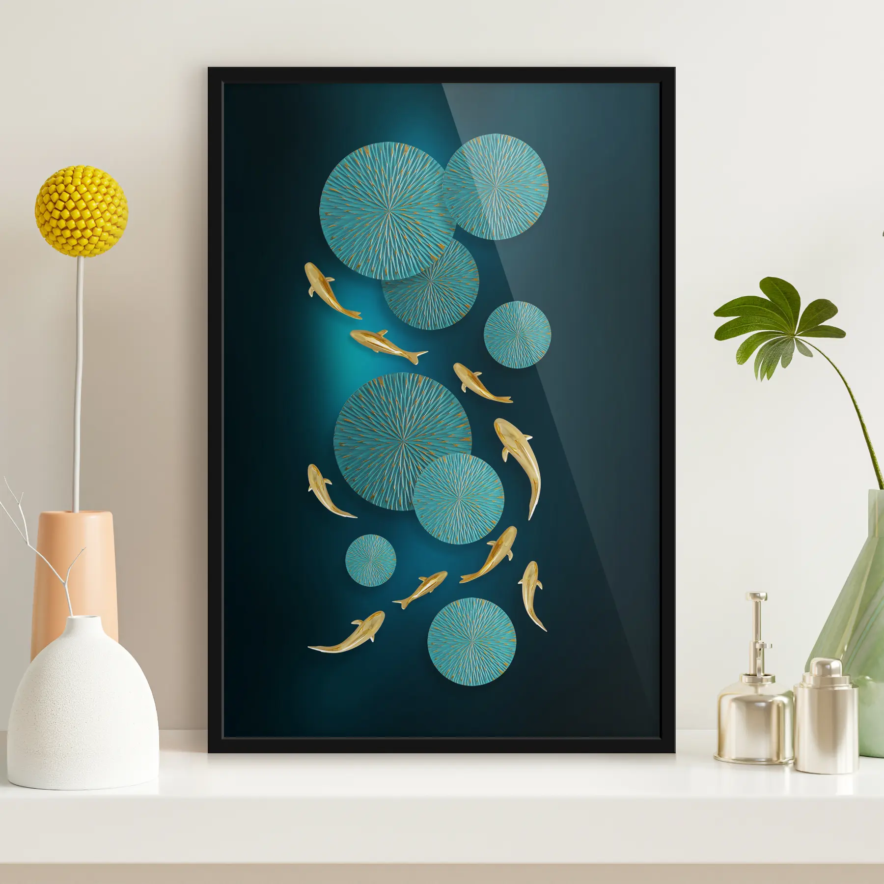 Fotobehang Goudvis f02025