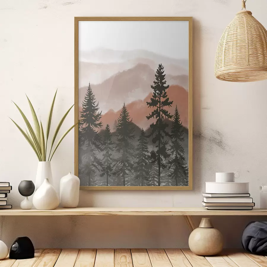 Fotobehang Bergen in warm licht f37017v2