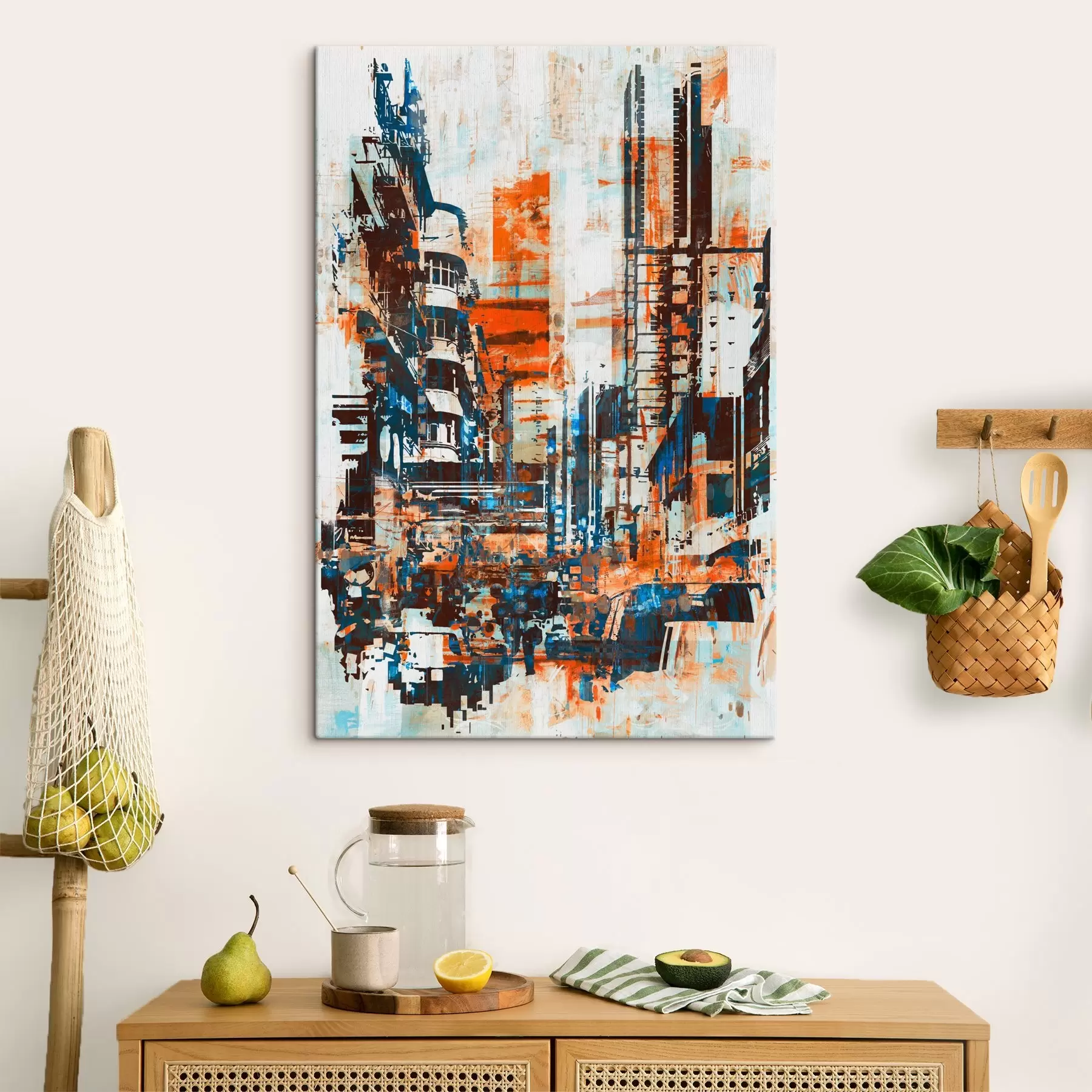 Fotobehang Moderne abstractie stadsgezicht straat grunge stijl s37082