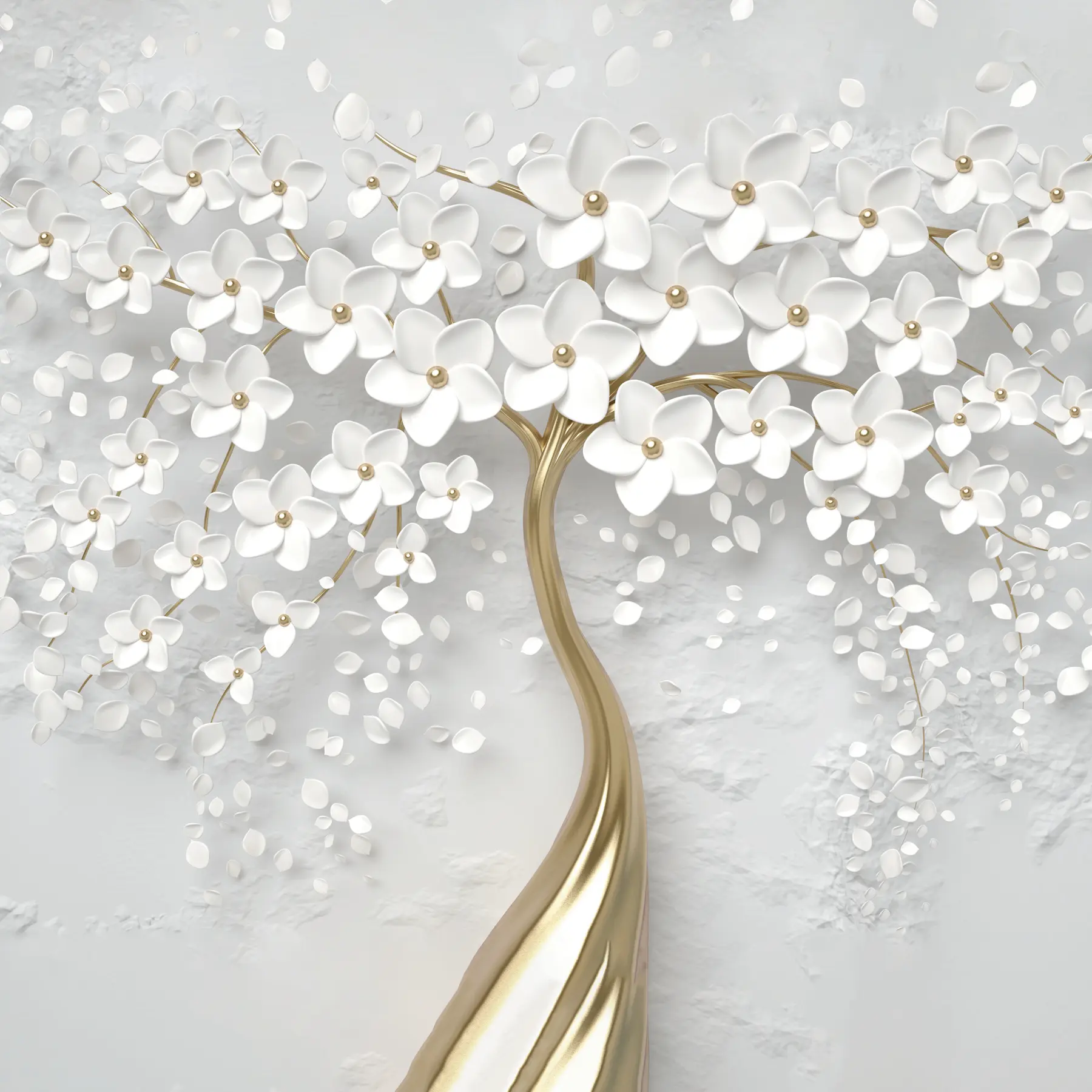 Fotobehang Een boom met kleine bloemen u37065d1